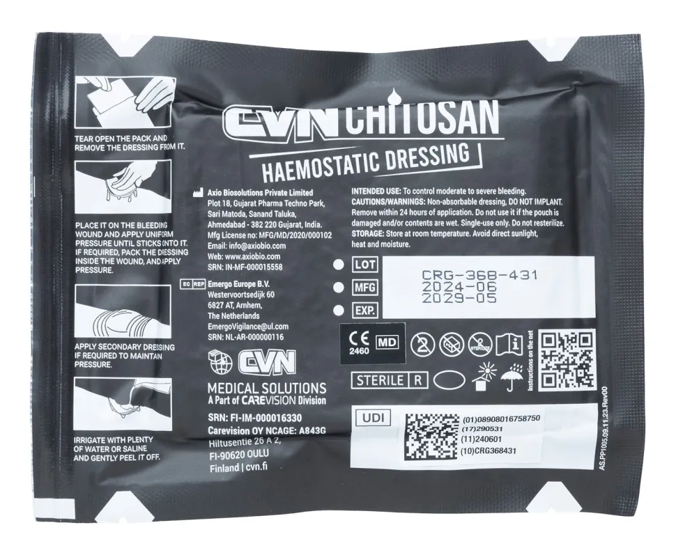 CVN Chitosan Hemostaattiside