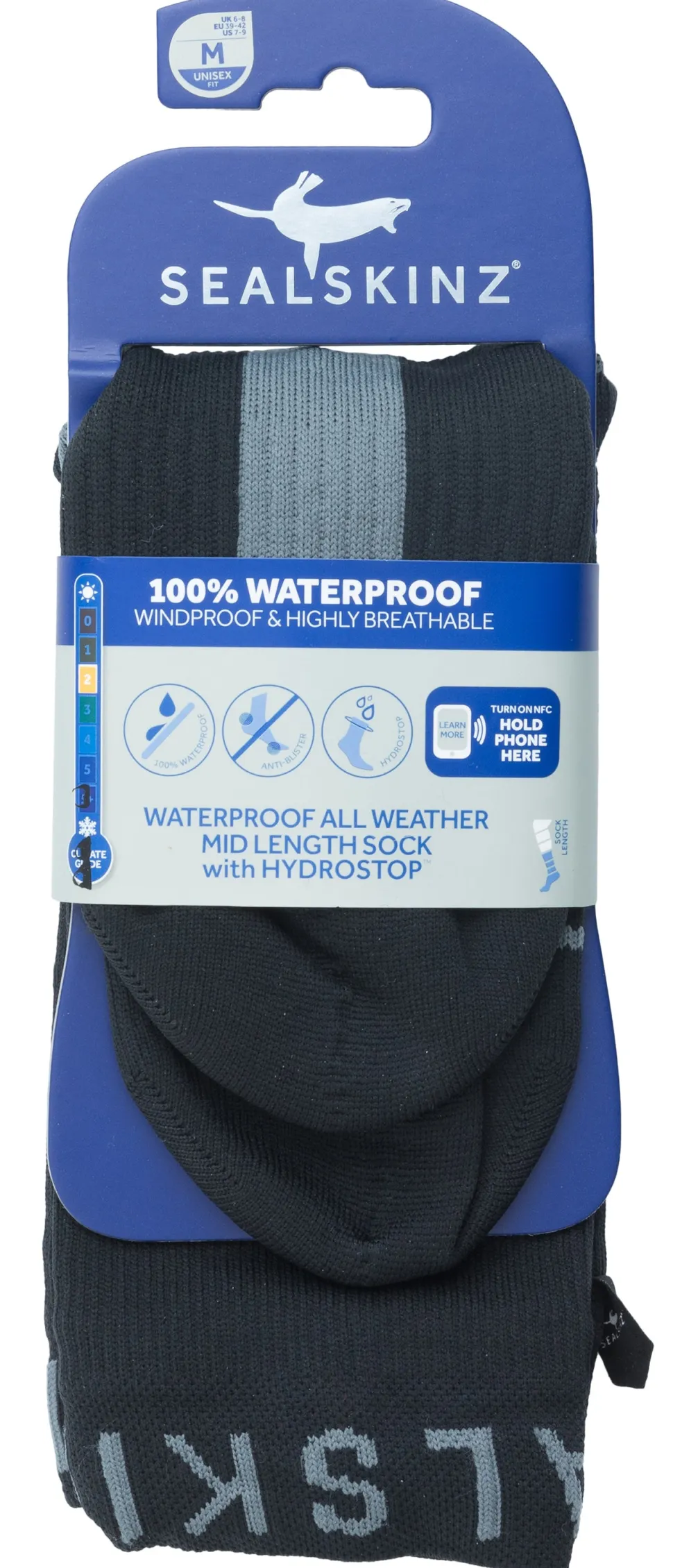 Sealskinz Waterproof All Weather Mid-length Sock with Hydrostop kalvosukat