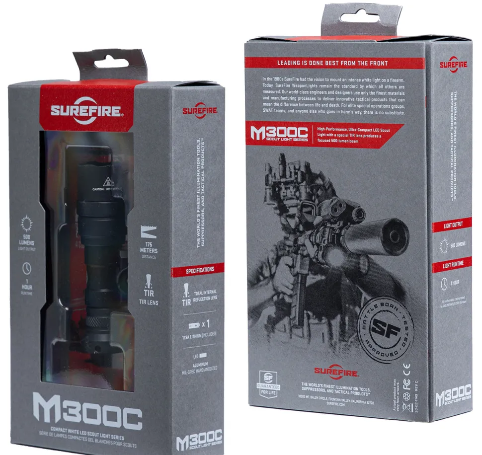 SureFire M300C Mini Scout Light asevalo, 500 lm