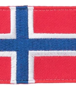 Varusteleka Norjan hihalippu, 77 x 47 mm