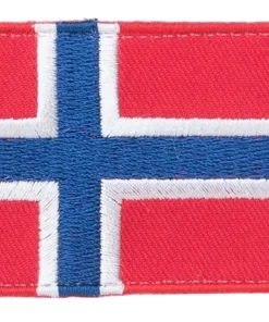 Varusteleka Norjan hihalippu, 77 x 47 mm