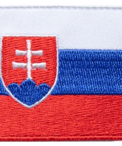 Varusteleka Slovakian hihalippu, 77 x 47 mm