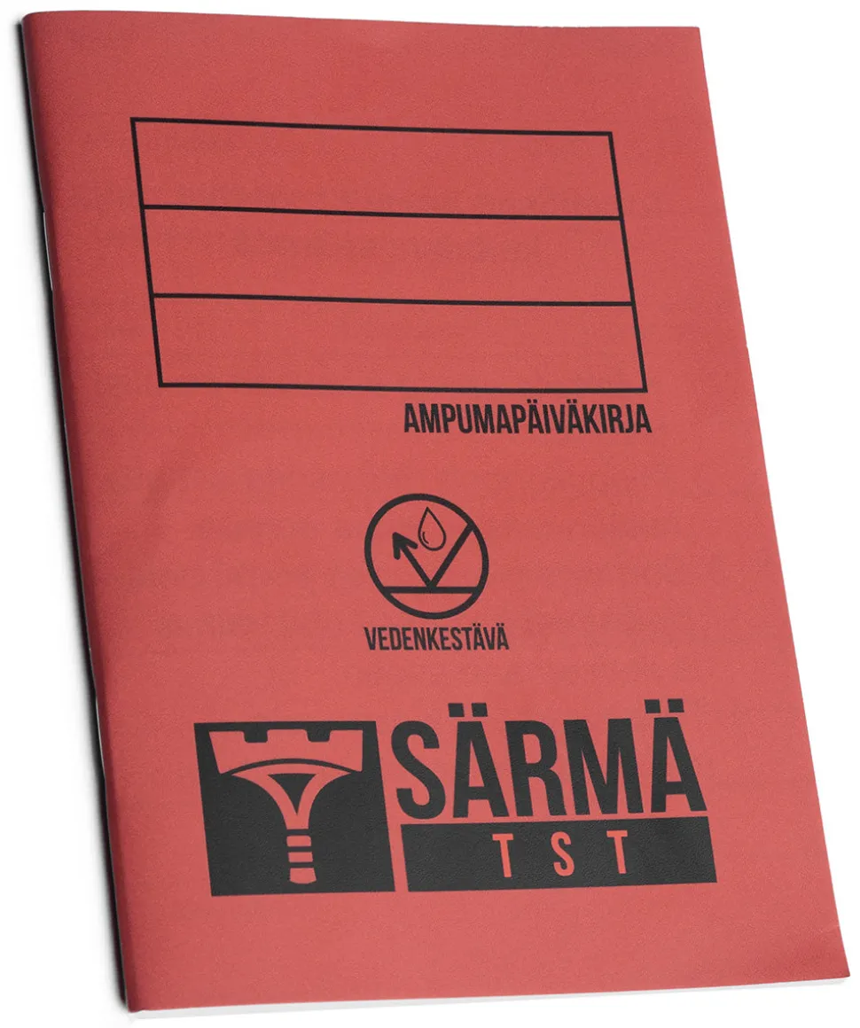Varusteleka vedenpitävä ampumapäiväkirja